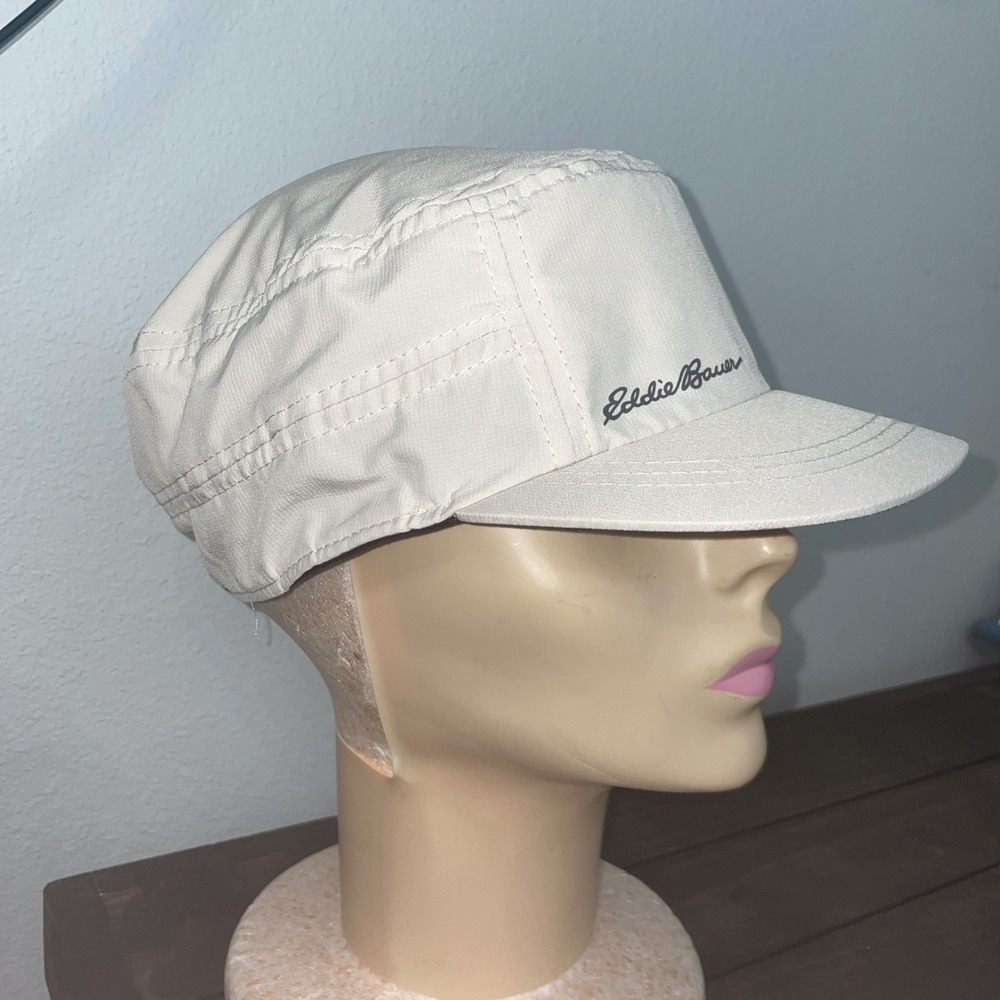 Eddie Bauer Free Shade‎ Beige Cotton Spell Out Logo Outdoor L/XL
